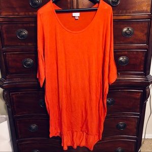 Solid red Lularoe Irma L
